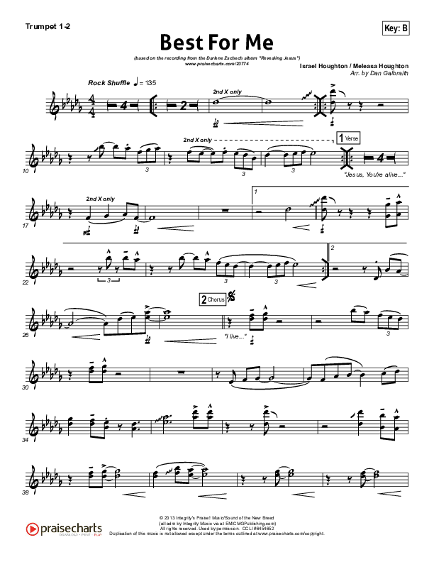 Best For Me Trumpet 1,2 (Darlene Zschech)
