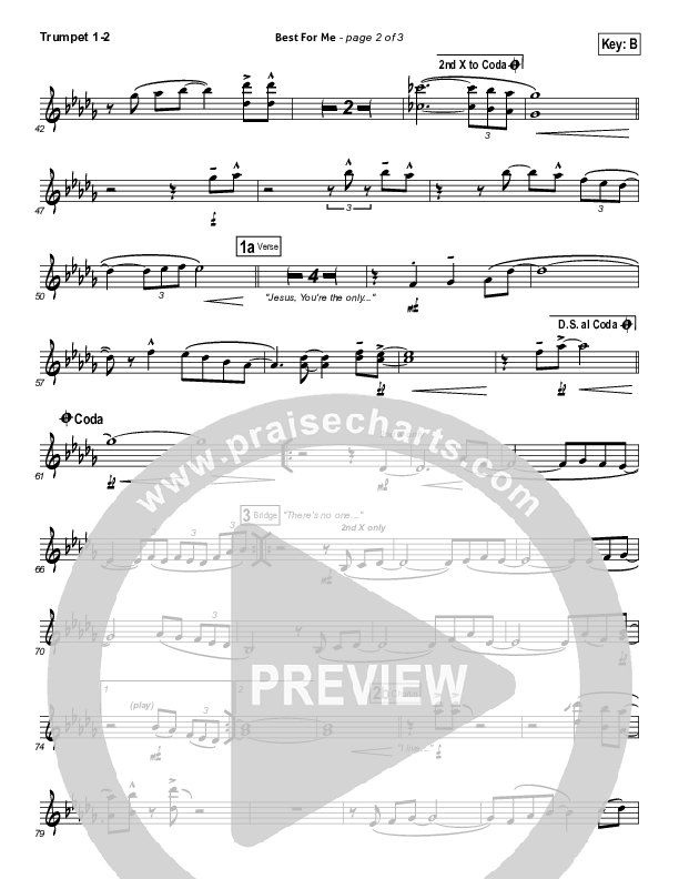 Best For Me Trumpet 1,2 (Darlene Zschech)