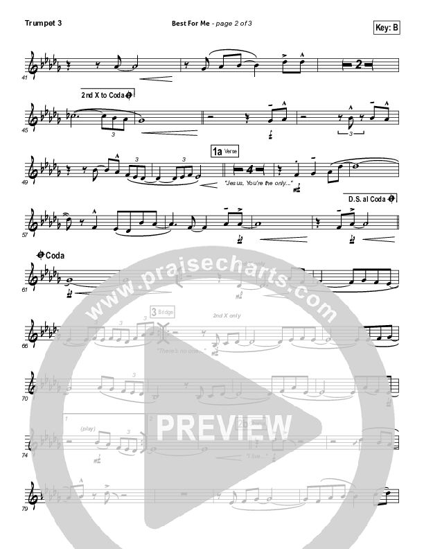 Best For Me Trumpet 3 (Darlene Zschech)