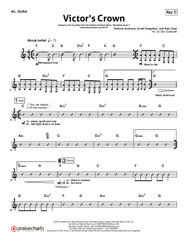 Victor's Crown Acoustic Guitar (Darlene Zschech)