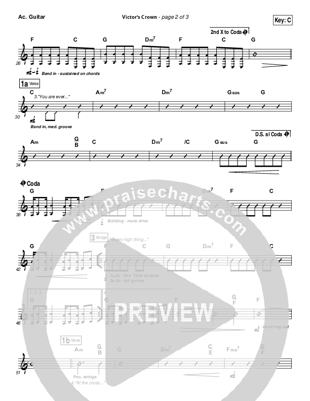 Victor's Crown Acoustic Guitar (Darlene Zschech)