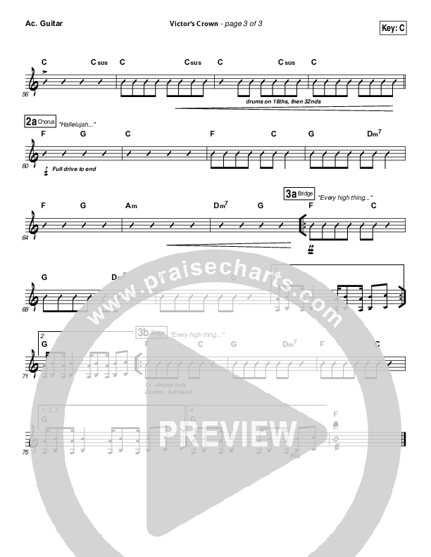 Victor's Crown Acoustic Guitar (Darlene Zschech)