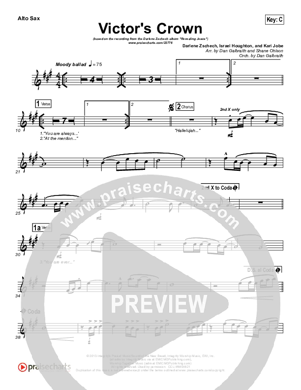 Victor's Crown Alto Sax (Darlene Zschech)