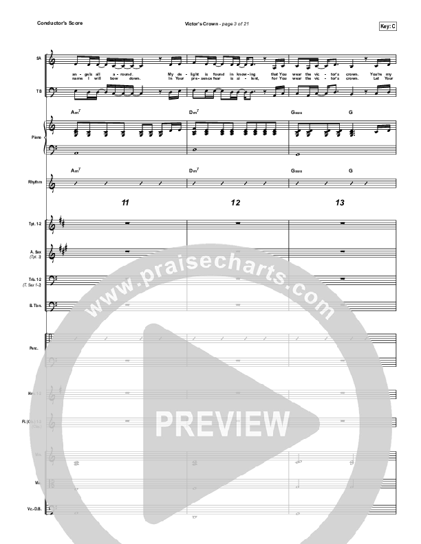 Victor's Crown Conductor's Score (Darlene Zschech)