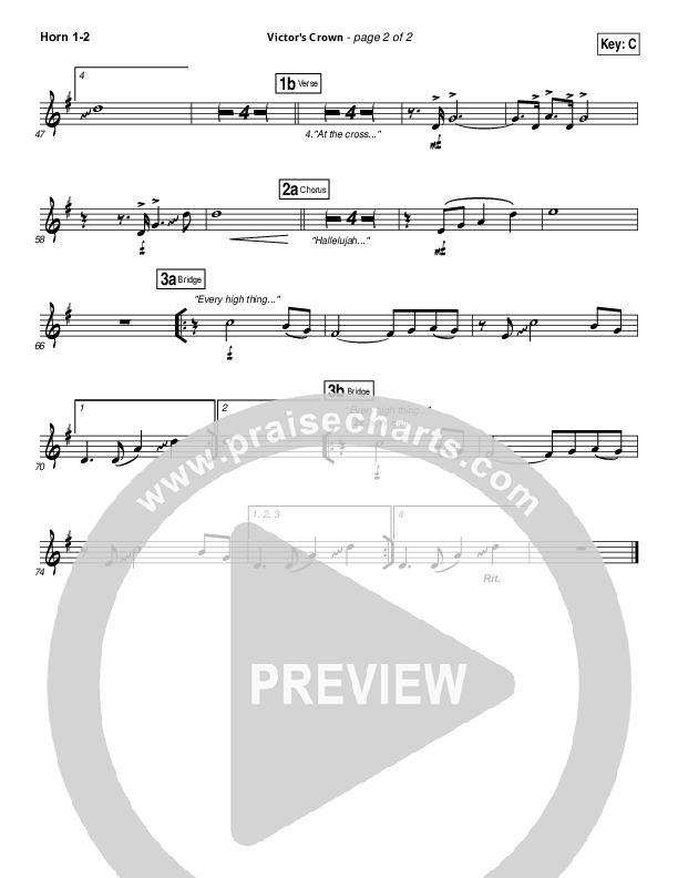 Victor's Crown French Horn 1/2 (Darlene Zschech)