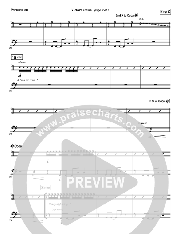 Victor's Crown Percussion (Darlene Zschech)