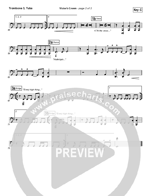 Victor's Crown Trombone 3/Tuba (Darlene Zschech)