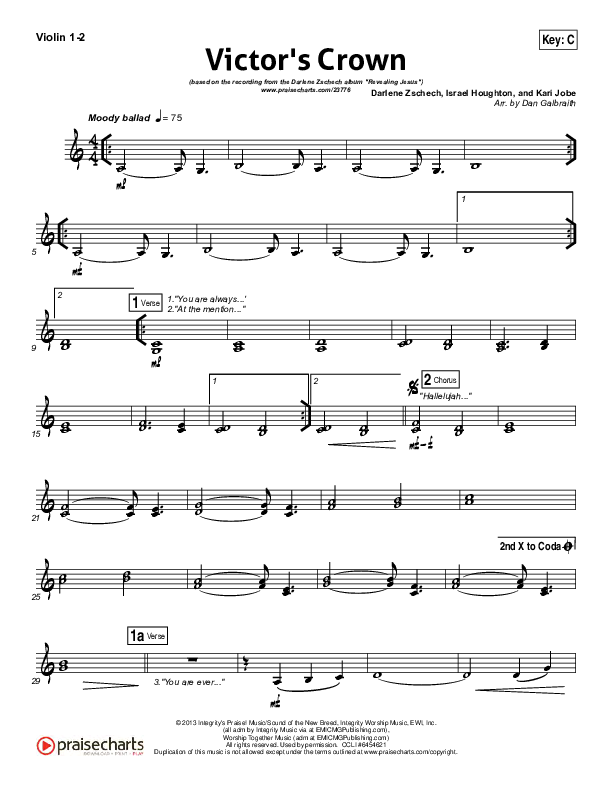 Victor's Crown Violin 1/2 (Darlene Zschech)