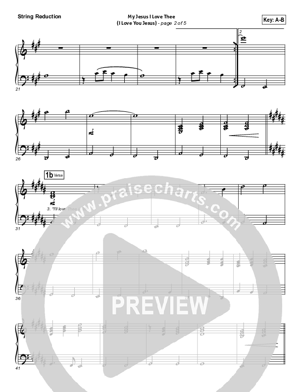 My Jesus I Love Thee (I Love You Jesus) String Pack (Darlene Zschech)