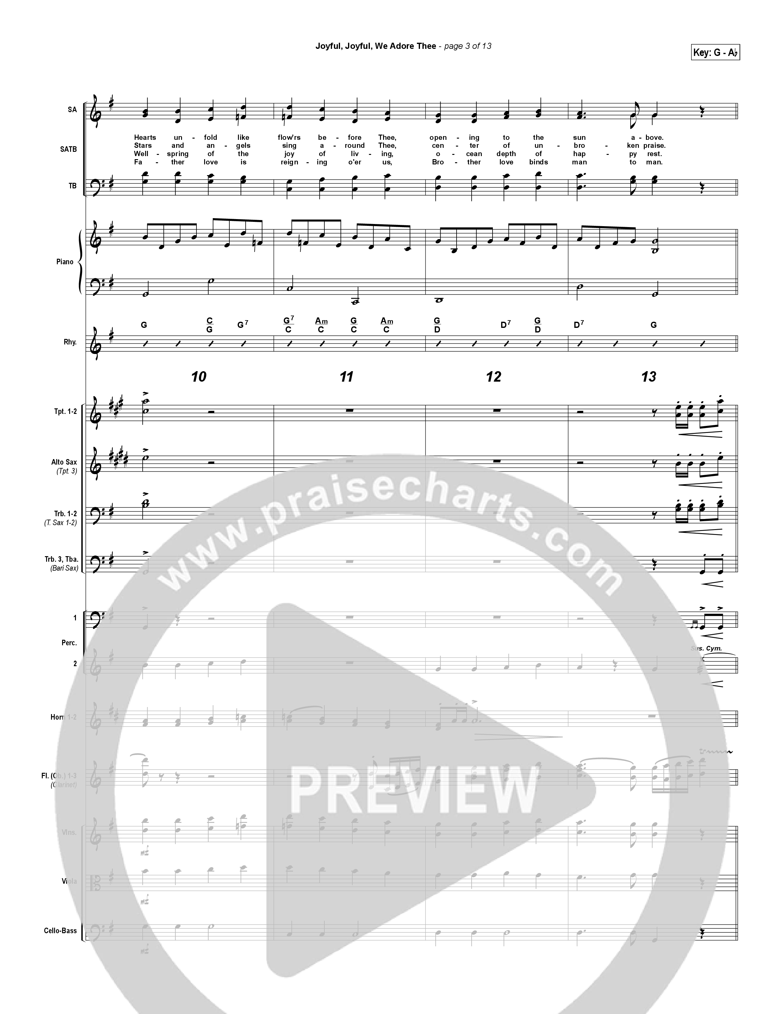 Joyful Joyful We Adore Thee Conductor's Score (PraiseCharts / Traditional Hymn)