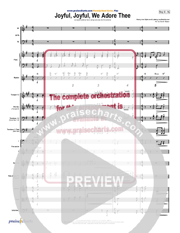 Joyful Joyful We Adore Thee Conductor's Score (PraiseCharts / Traditional Hymn)