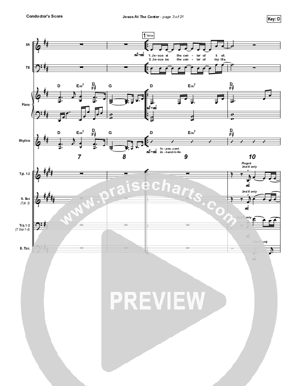 Jesus At The Center Conductor's Score (Darlene Zschech)