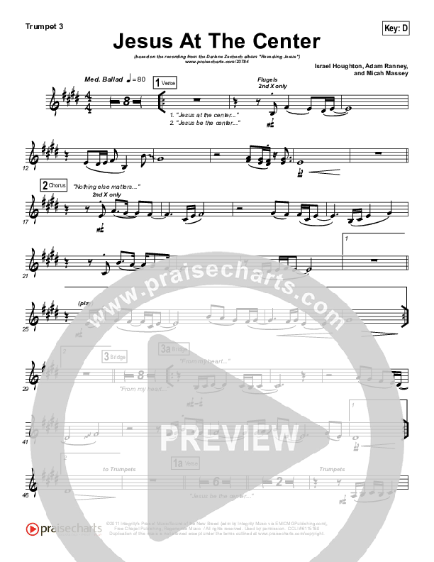 Jesus At The Center Trumpet 3 (Darlene Zschech)