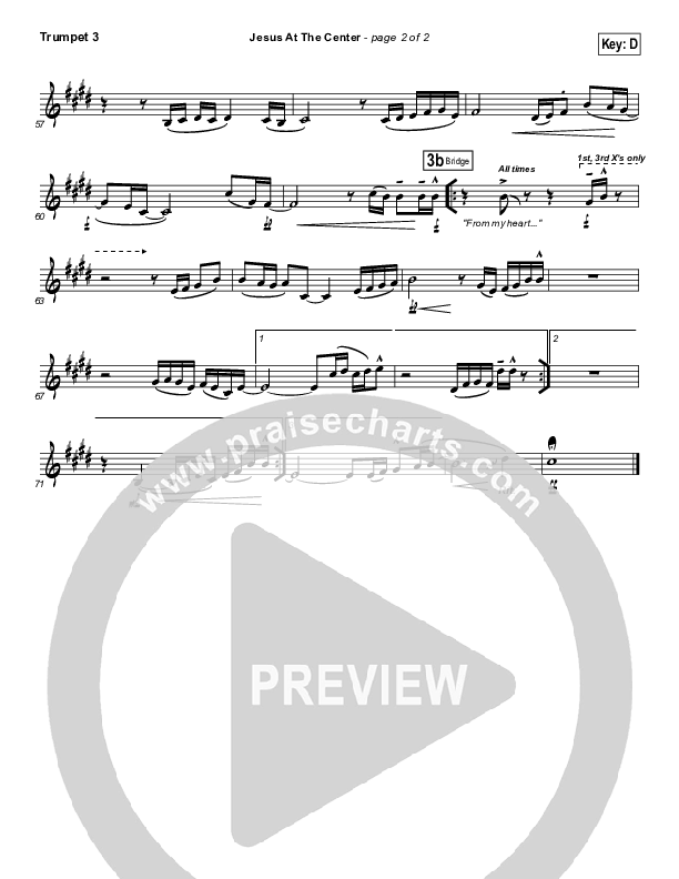 Jesus At The Center Trumpet 3 (Darlene Zschech)