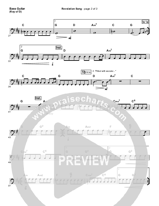 Revelation Song (Live) Bass Guitar (Kari Jobe / Passion)