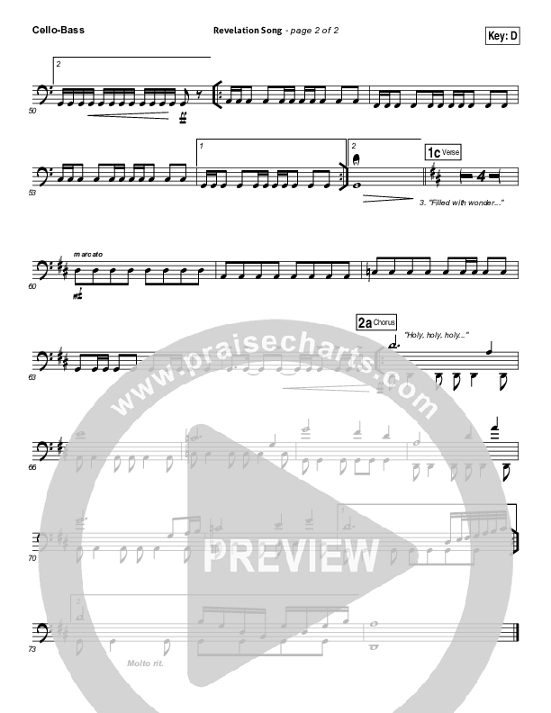 Revelation Song (Live) Cello/Bass (Kari Jobe / Passion)