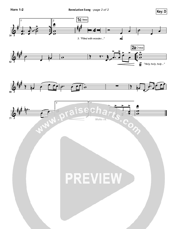 Revelation Song (Live) Brass Pack (Kari Jobe / Passion)