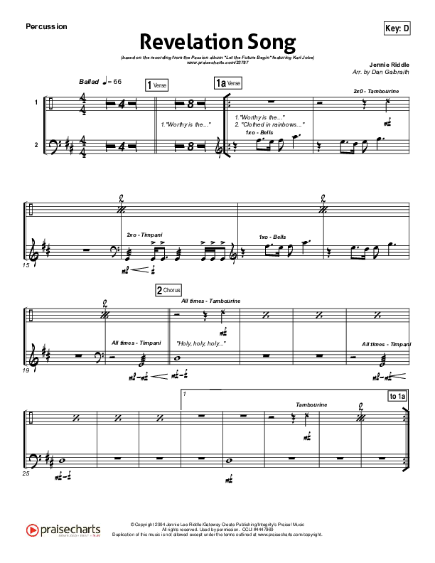 Revelation Song (Live) Percussion (Kari Jobe / Passion)