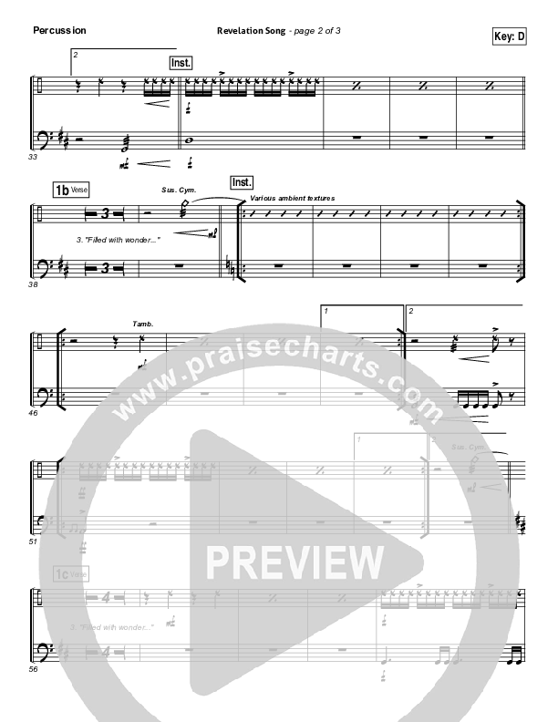 Revelation Song (Live) Percussion (Kari Jobe / Passion)