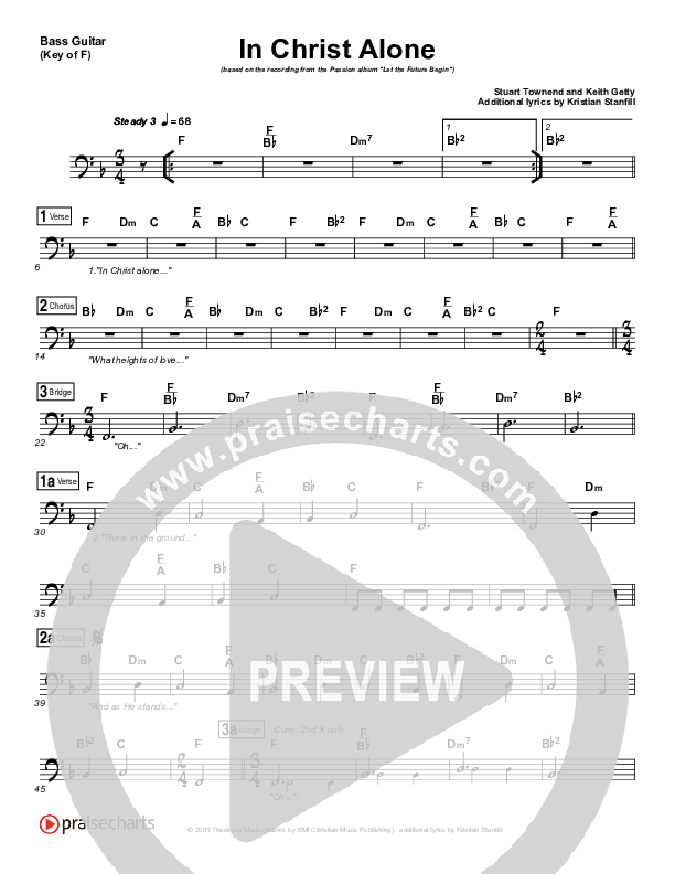 In Christ Alone Bass Guitar (Kristian Stanfill / Passion)