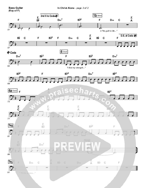 In Christ Alone Bass Guitar (Kristian Stanfill / Passion)