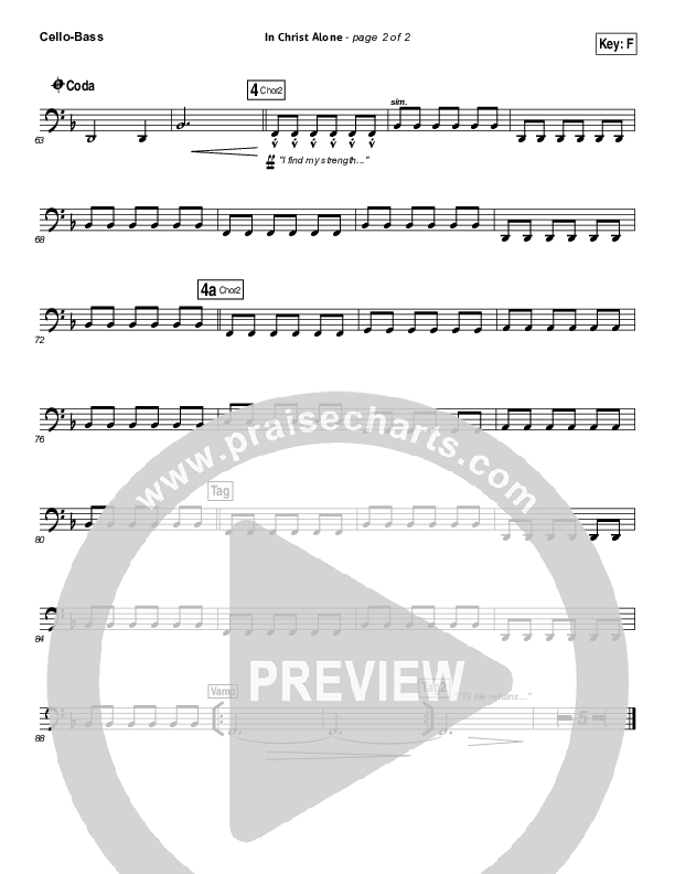 In Christ Alone Cello/Bass (Kristian Stanfill / Passion)