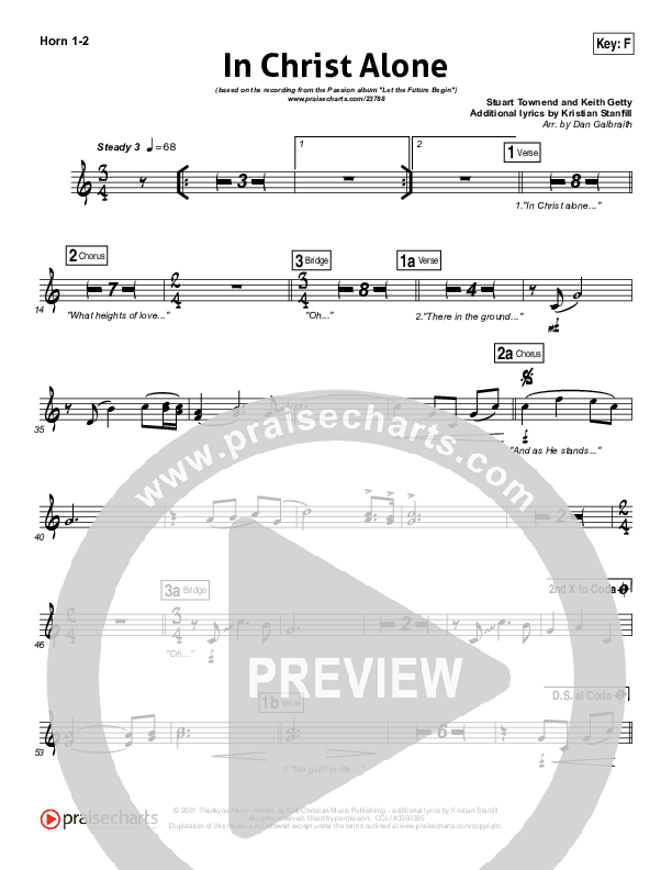 In Christ Alone French Horn 1/2 (Kristian Stanfill / Passion)