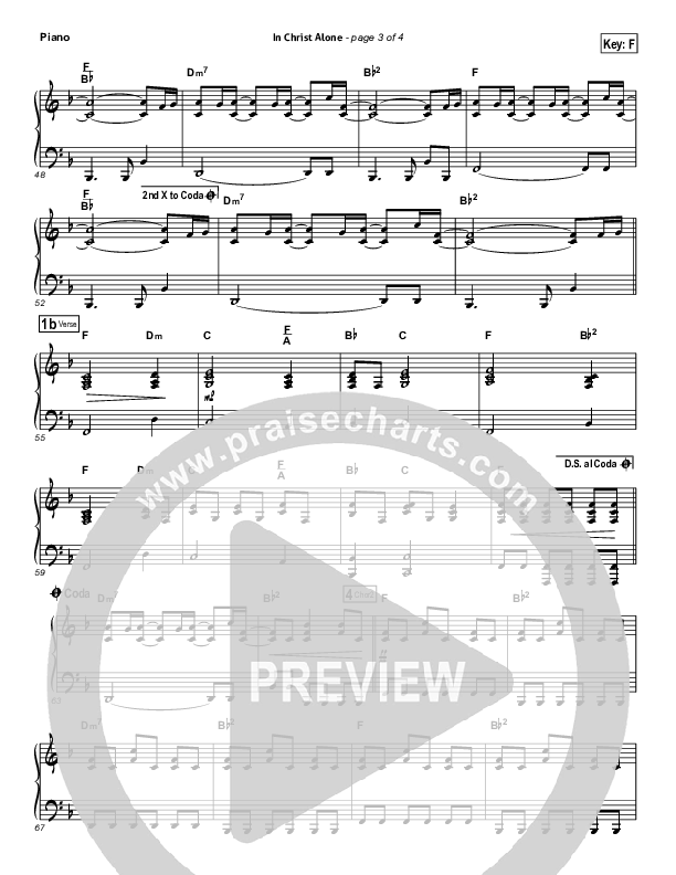 In Christ Alone Piano Sheet (Kristian Stanfill / Passion)