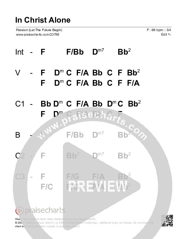 In Christ Alone Stage Chart (Kristian Stanfill / Passion)