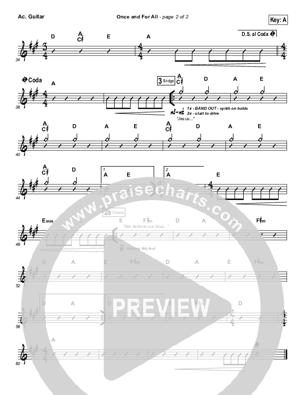 Once And For All Acoustic Guitar (Chris Tomlin / Passion)