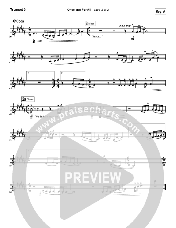 Once And For All Trumpet 3 (Chris Tomlin / Passion)