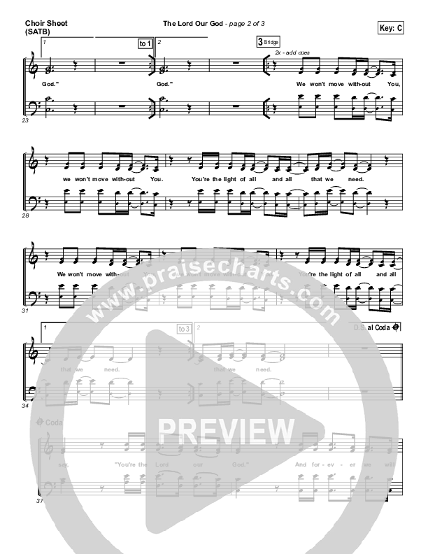 The Lord Our God Choir Vocals (SATB) (Kristian Stanfill / Passion)