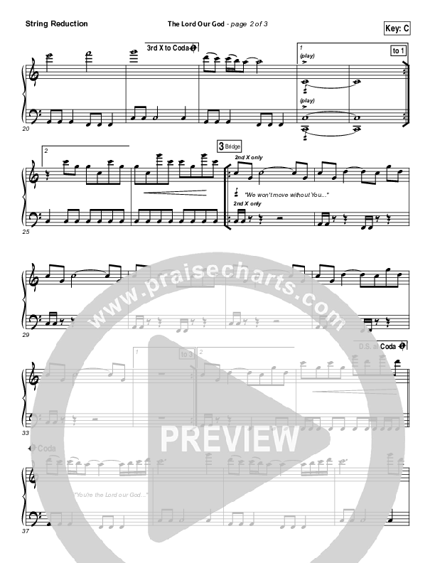 The Lord Our God String Pack (Kristian Stanfill / Passion)