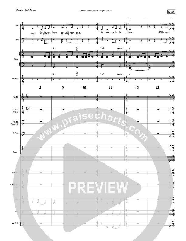 Jesus Only Jesus Conductor's Score (Matt Redman / Passion)
