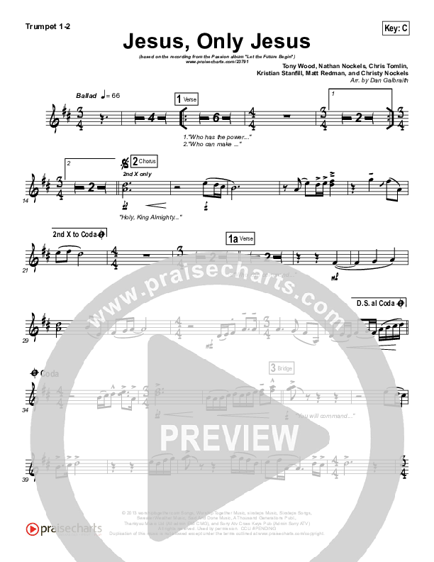 Jesus Only Jesus Brass Pack (Matt Redman / Passion)