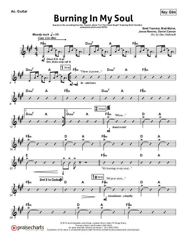 Burning In My Soul Acoustic Guitar (Passion / Brett Younker)