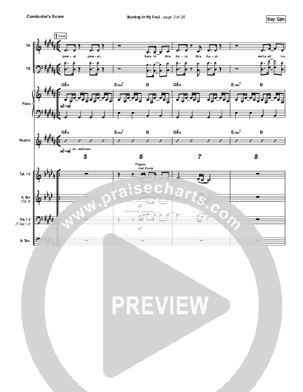 Burning In My Soul Conductor's Score (Passion / Brett Younker)