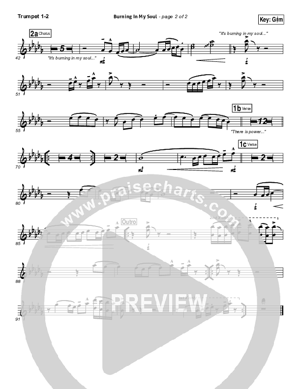 Burning In My Soul Trumpet 1,2 (Passion / Brett Younker)