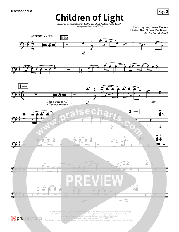 Children Of Light Trombone 1/2 (Kristian Stanfill / Passion)