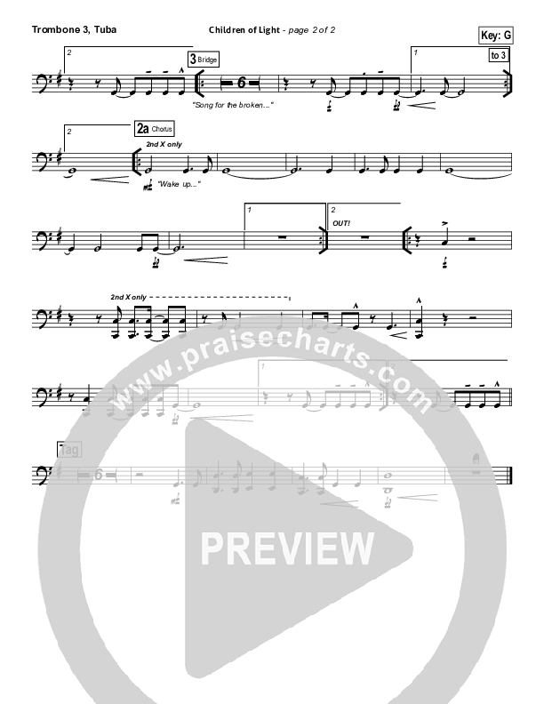 Children Of Light Trombone 3/Tuba (Kristian Stanfill / Passion)