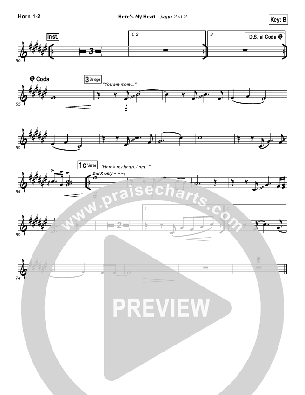 Here's My Heart Brass Pack (David Crowder / Passion)