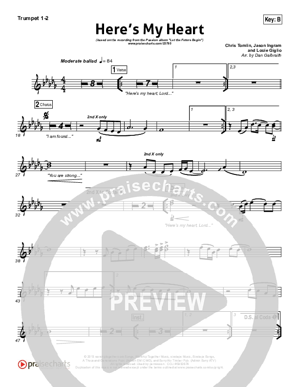 Here's My Heart Brass Pack (David Crowder / Passion)