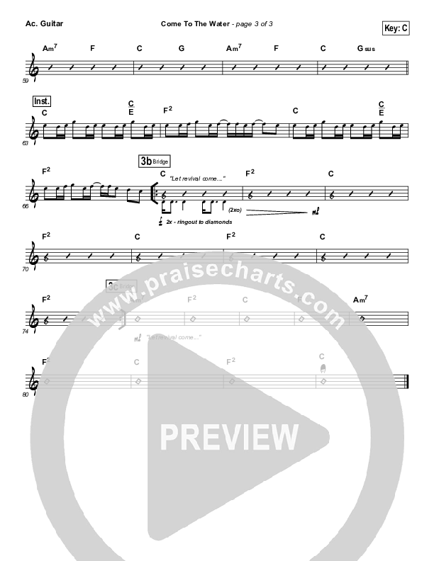 Come To The Water Acoustic Guitar (Kristian Stanfill / Passion)