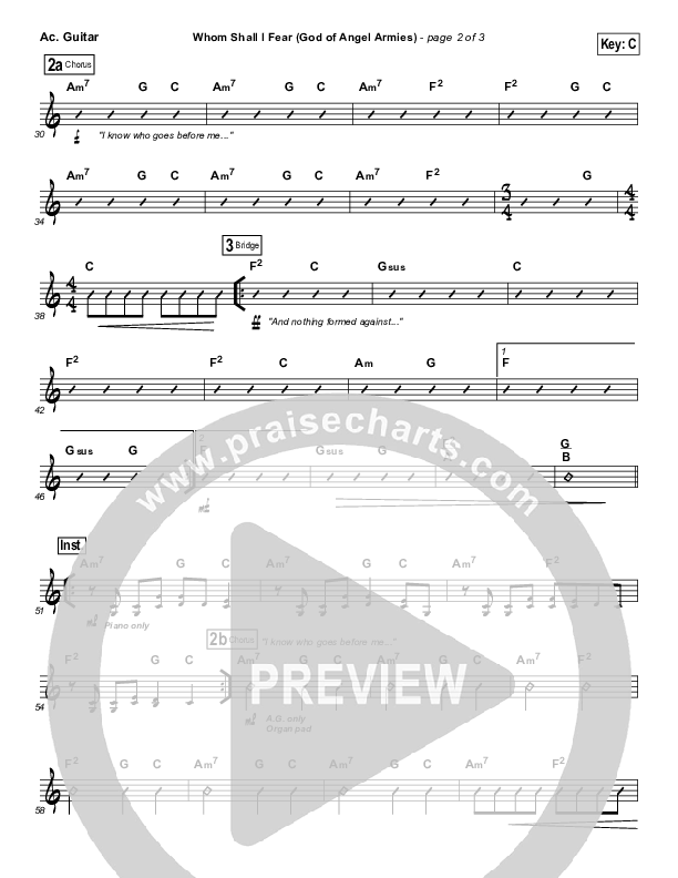 Whom Shall I Fear (God Of Angel Armies) Acoustic Guitar (Chris Tomlin / Passion)