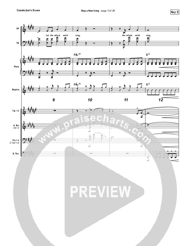 Sing A New Song Conductor's Score (BJ Putnam)