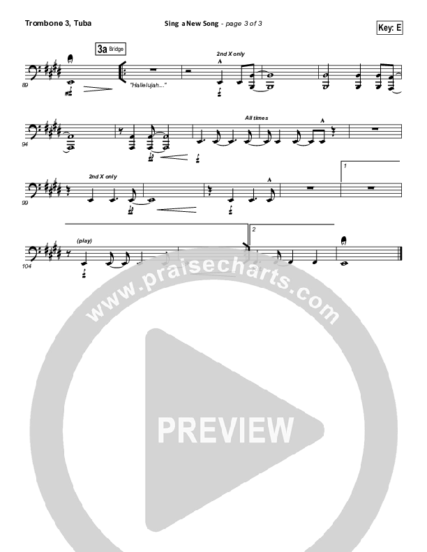 Sing A New Song Trombone 3/Tuba (BJ Putnam)