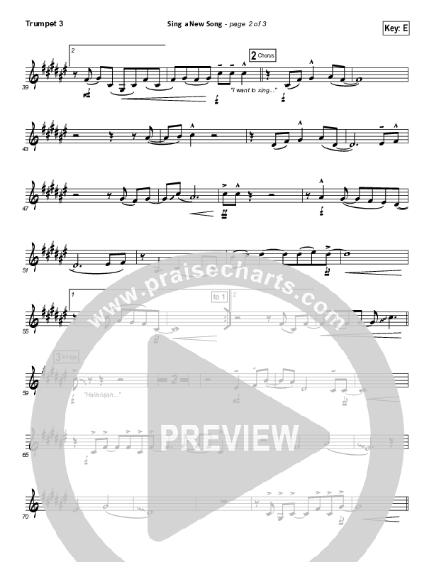 Sing A New Song Trumpet 3 (BJ Putnam)