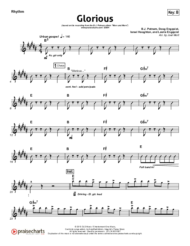 Glorious Rhythm Chart (BJ Putnam)