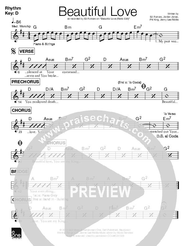 Beautiful Love Rhythm Chart (BJ Putnam / Henry Seeley)