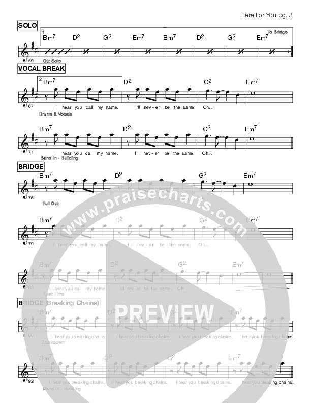 Here For You Lead Sheet (BJ Putnam)